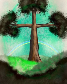 Ein Baum in Form eines Kreuzes